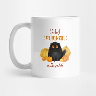 chonky black cat Mug